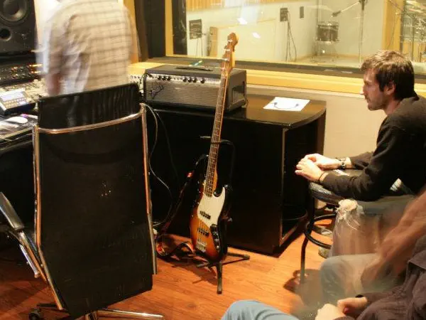 Recording session in the studio