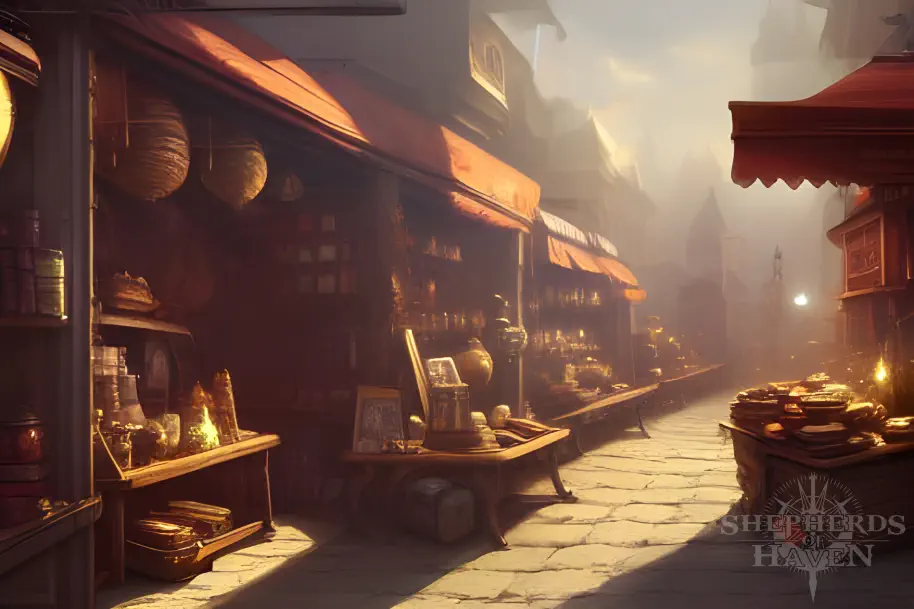 Fantasy music shop placeholder artwork for Shepherds of Haven