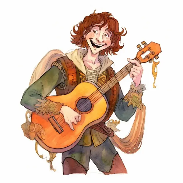 Seraphiel Luminhart, aasimar flutist and percussionist