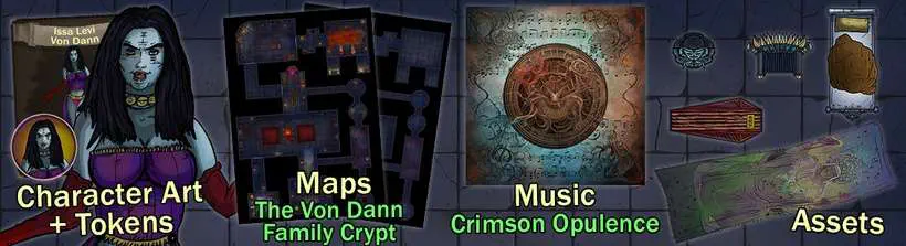 The Von Dann Family Crypt collaboration artwork with Chibbin Grove